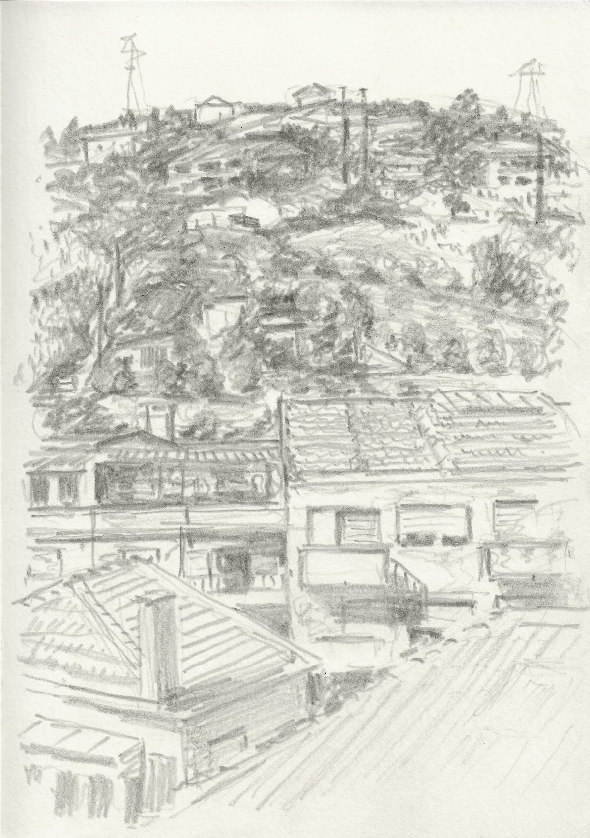 Vista do cemitério